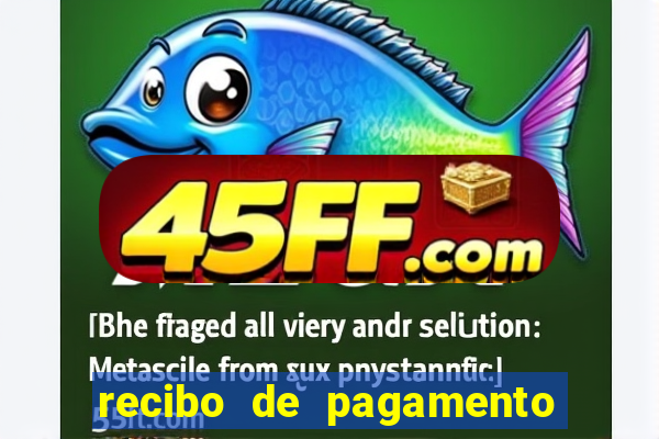 recibo de pagamento simples word